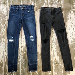 AMERICAN EAGLE OUTFITTERS Jeans lot 2 skinny sz 0